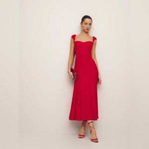 NWT Reformation Petites Bryson Dress (Cherry) - 2P